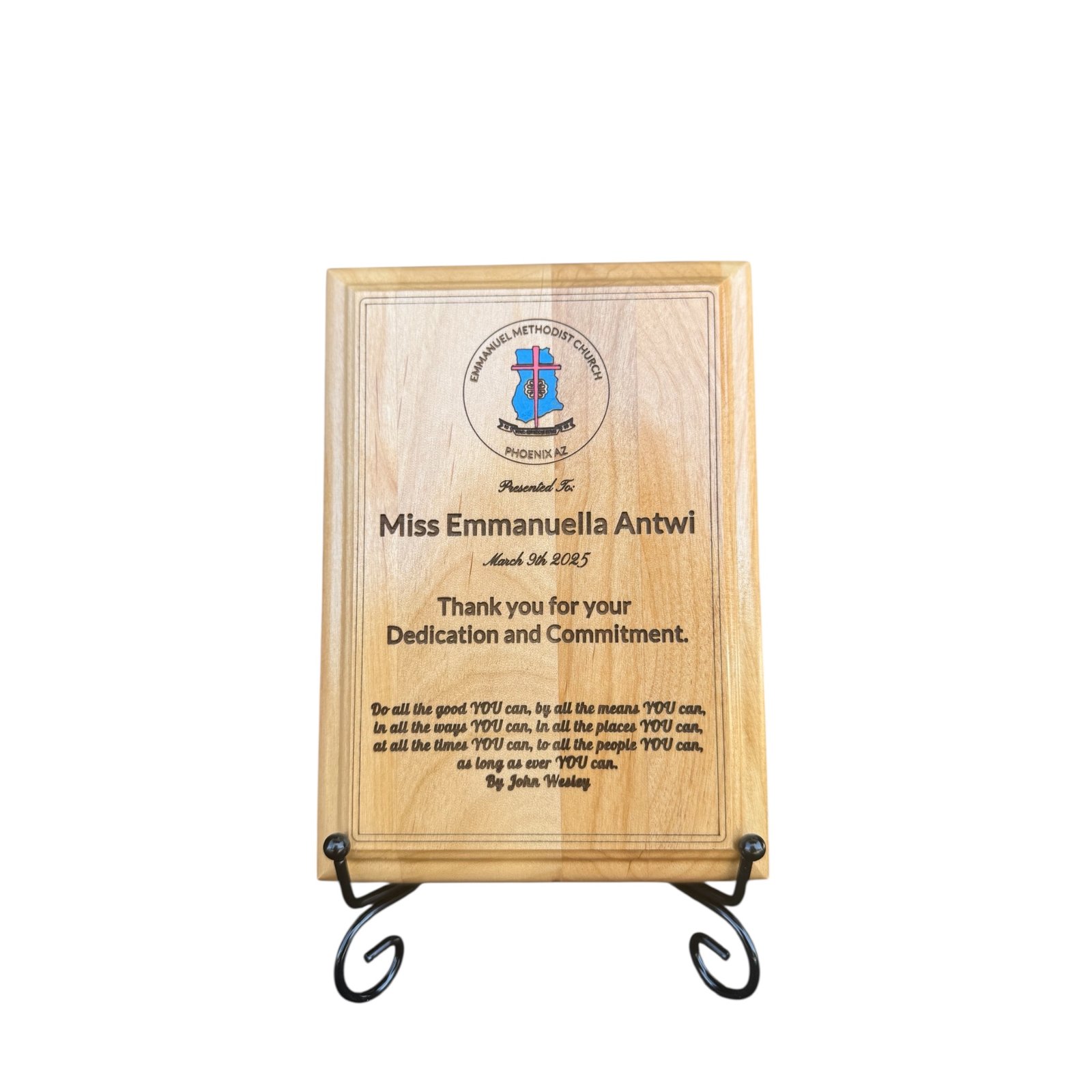 Photoroom_20250519_145606 Wooden Award Plaque with Stand